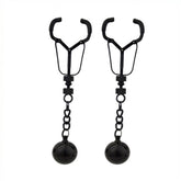 Weighted Orbs Nipple Clamps - - Nipple and Clit Clamps